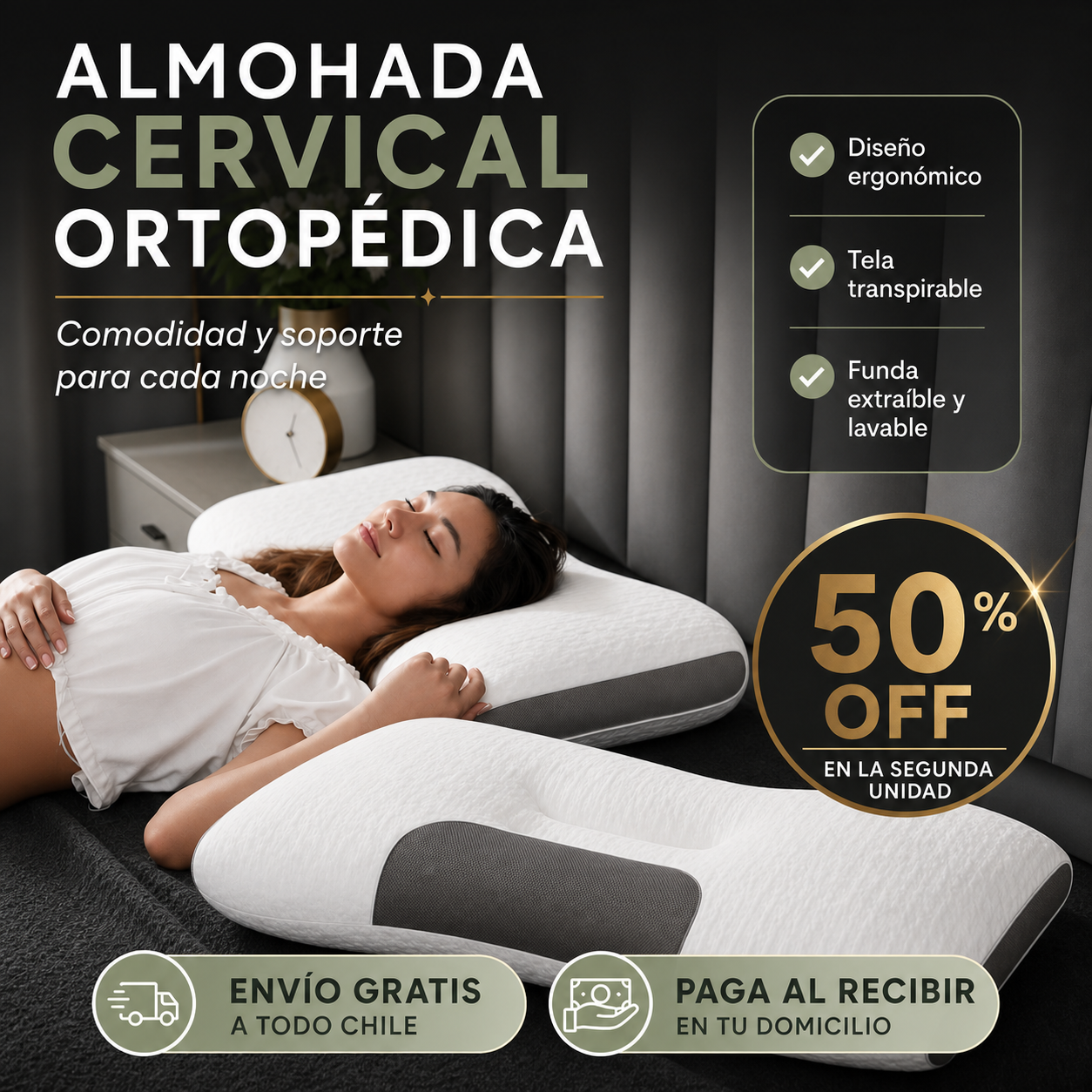 Almohada Cervical Ortopédica.