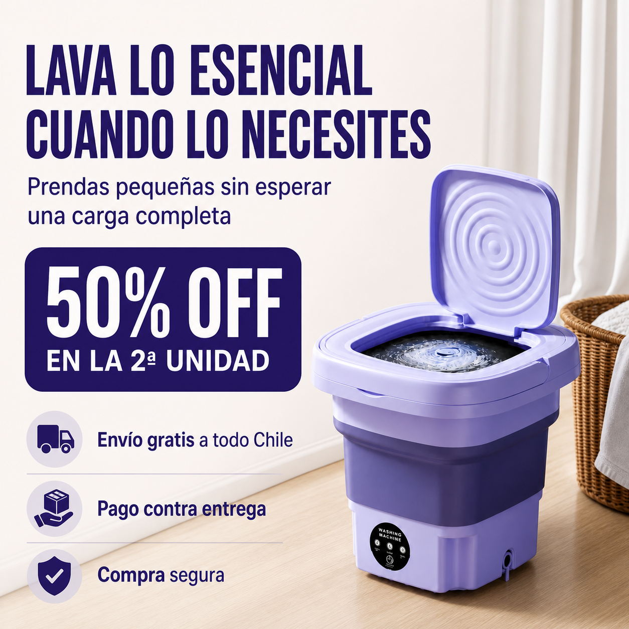 Mini Lavadora Portátil
